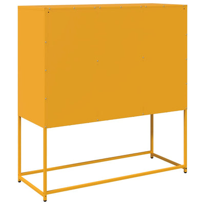 Senkki sinapinkeltainen 100,5x39x107 cm kylmävalssattu teräs