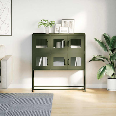 Senkki oliivinvihreä 100,5x39x107 cm kylmävalssattu teräs