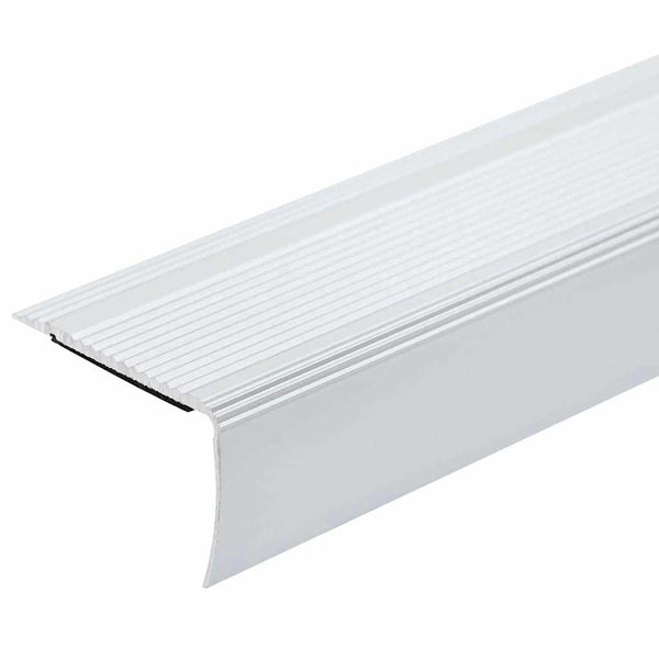 Porrasaskelmien reunalistat 10 kpl Hopea 67 x 3 x 2 cm Alumiini