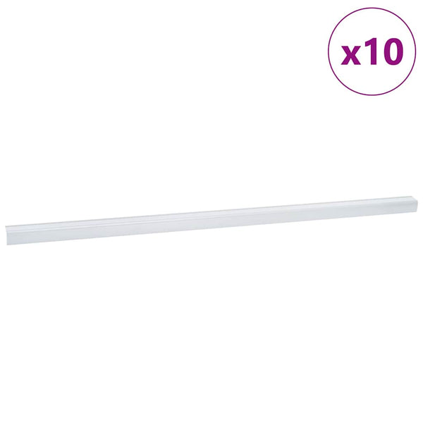 Porrasaskelmien reunalistat 10 kpl Hopea 67 x 3.5 x 3 cm