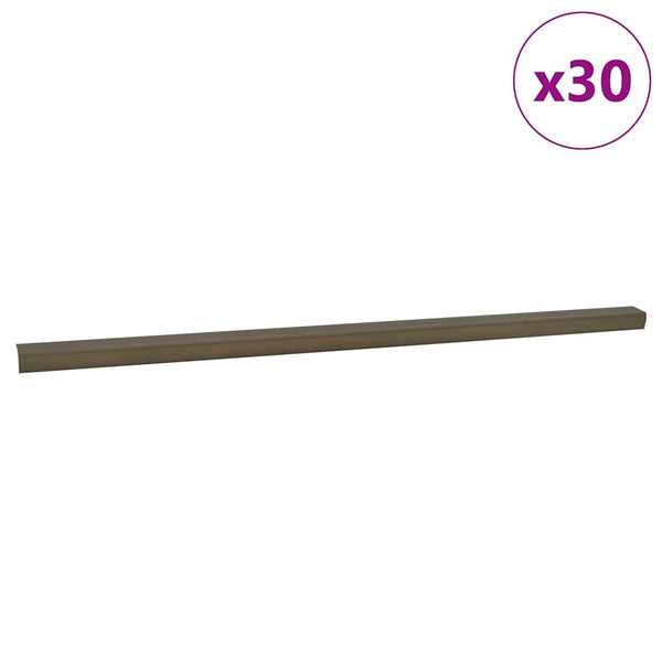 Porrasaskelmien reunalistat 30 kpl Ruskea 67 x 3 x 2 cm