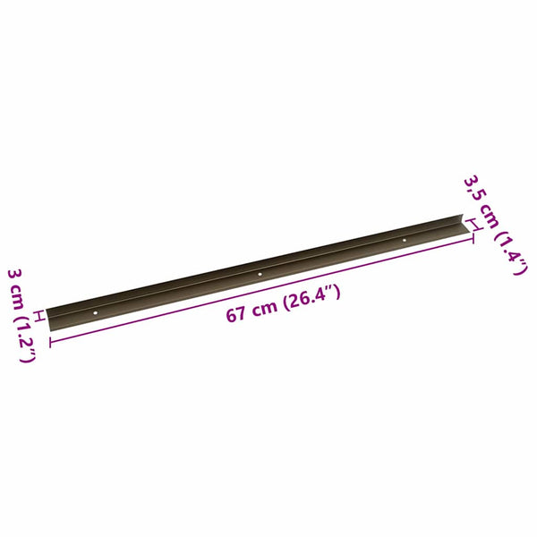 Porrasaskelmien reunalistat 30 kpl Ruskea 67 x 3.5 x 3 cm