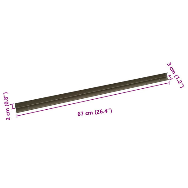 Porrasaskelmien reunalistat 30 kpl Samppanja 67 x 3 x 2 cm