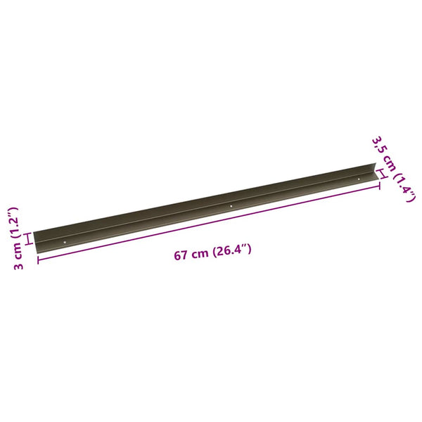 Porrasaskelmien reunalistat 30 kpl Samppanja 67 x 3.5 x 3 cm