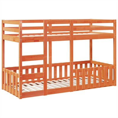 Vahanruskea kerrossänky Ossie 75x190cm (mänty)