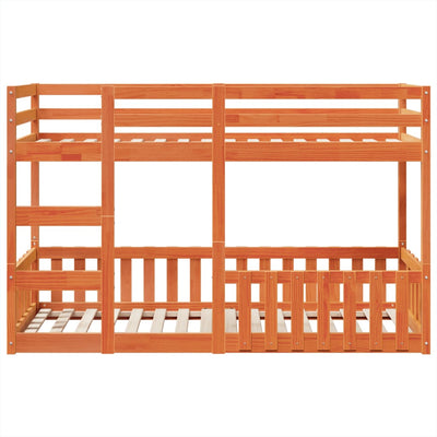 Vahanruskea kerrossänky Ossie 75x190cm (mänty)