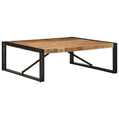 sohvapöytä 100x100x35 cm massiivi karkea puu mango
