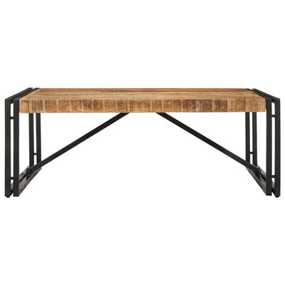 sohvapöytä 100x100x35 cm massiivi karkea puu mango