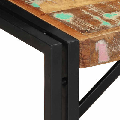 sohvapöytä monivärinen 80x40x35 cm massiivipuu kierrätetty