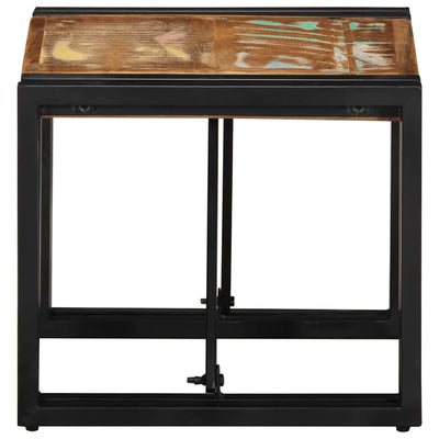 Monivärinen sohvapöytä Taluta 40x40x35cm (massiivipuu kierrätetty)