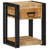 Yöpöytäkaapit 2 kpl 40x35x50 cm Massiivipuuta mango