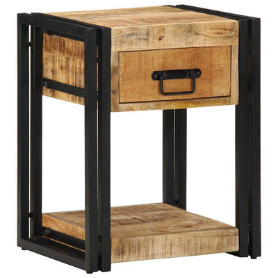 Yöpöytäkaapit 2 kpl 40x35x50 cm Massiivipuuta mango