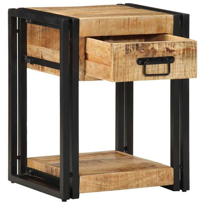 Yöpöytäkaapit 2 kpl 40x35x50 cm Massiivipuuta mango