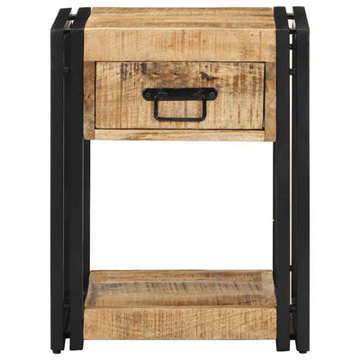 Yöpöytäkaapit 2 kpl 40x35x50 cm Massiivipuuta mango