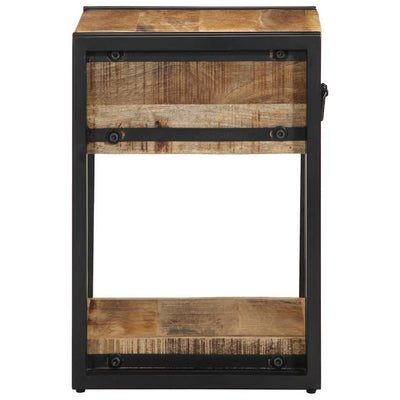 Yöpöytäkaapit 2 kpl 40x35x50 cm Massiivipuuta mango