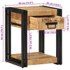 Yöpöytäkaapit 2 kpl 40x35x50 cm Massiivipuuta mango