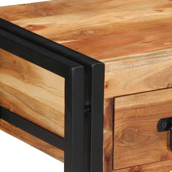 Yöpöytäkaappi Ruskea 40 x 35 x 50 cm täysi akaasiapuu