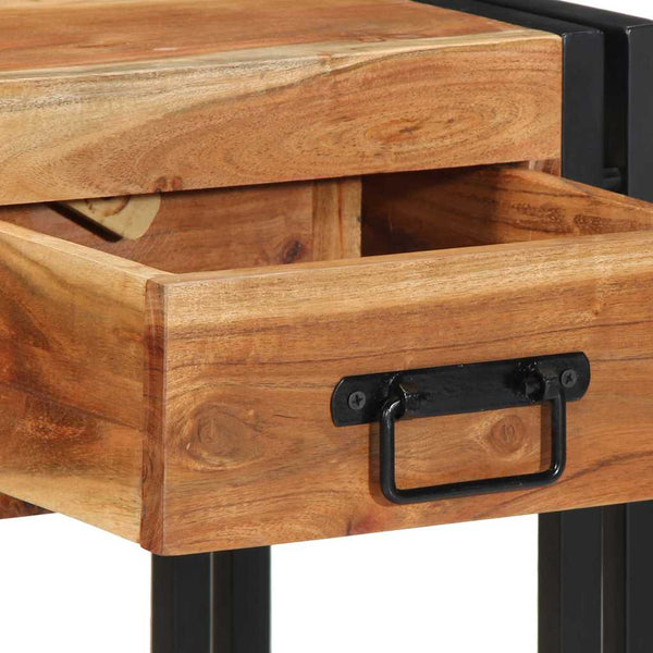 Yöpöytäkaappi 2 pcs Ruskea 40 x 35 x 50 cm täysi akaasiapuu