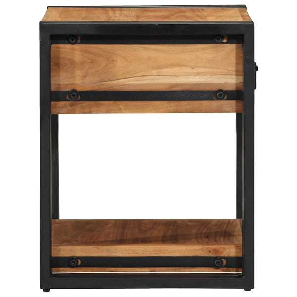 Yöpöytäkaappi 2 pcs Ruskea 40 x 40 x 50 cm täysi akaasiapuu