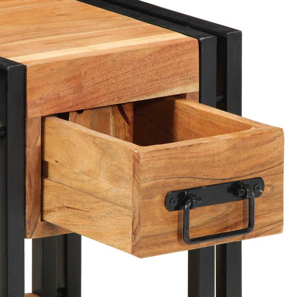 Yöpöytäkaappi 2 pcs Ruskea 30 x 30 x 40 cm täysi akaasiapuu