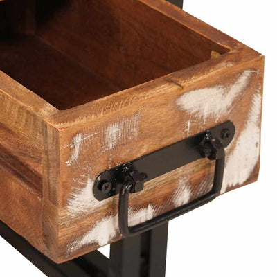 Sivupöytä Louanna 30x30x40cm (vankka kierrätetty puu ja metalli)