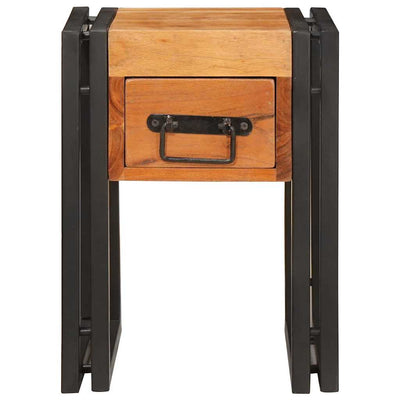 Sivupöytä muut Balanica 30x30x40cm (tukevaa akasiapuuta ja metallia)