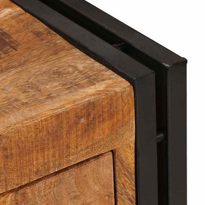 Sivupöytä laatikon kanssa Ruskea 66 x 33 x 70 cm täysi mangopuu