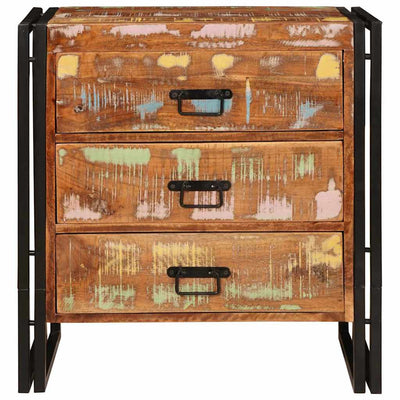 Sivupöytä Ruskea 66 x 33 x 70 cm täysi uusiokäytetty puu