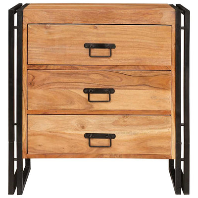 Sivupöytä Ruskea 66 x 33 x 70 cm täysi akaasiapuu