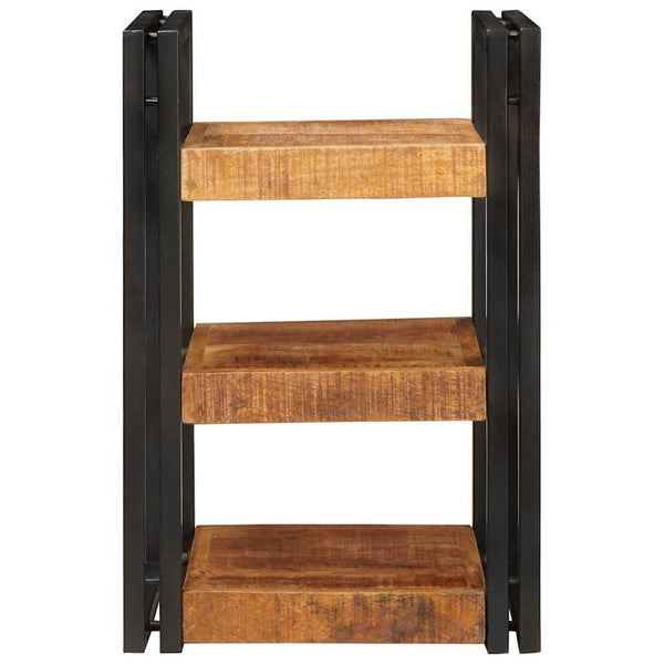 Yöpöytä ruskea ja musta 38 x 33 x 58 cm Kiinteä mango puu