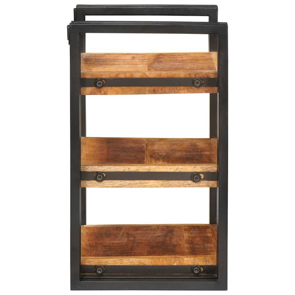 Yöpöytä ruskea ja musta 38 x 33 x 58 cm Kiinteä mango puu