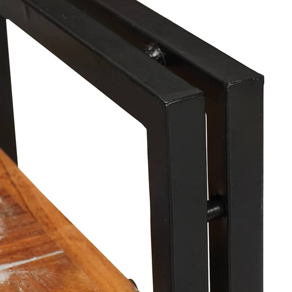 Yöpöytä 2 pcs ruskea ja musta Kestävä kierrätetty puu