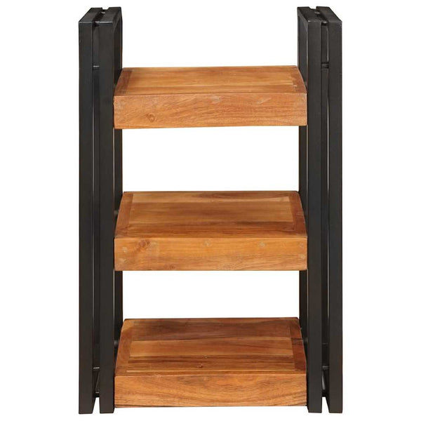 Yöpöytä ruskea ja musta 38 x 33 x 58 cm Kiinteä puu akasia