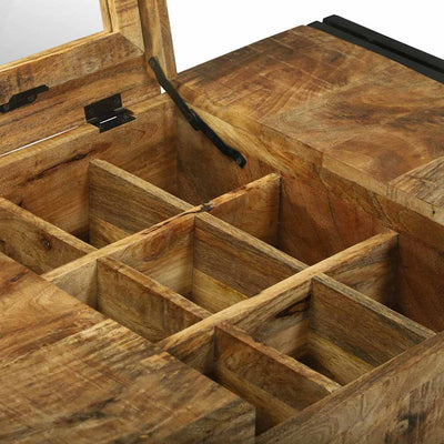 Ruskea makuuhuoneen meikkipöydät Micsandra 90x50x75cm (mangopuu)