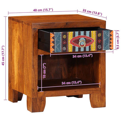 Yöpöytäkaappi Peltan 40x35x45cm (massiivipuu akaasia)