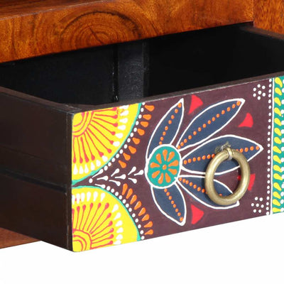 Monivärinen seinä-tv-kaappi Surabatac 90x30x30 (massiivipuu akaasia)