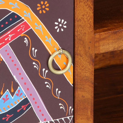 Monivärinen tv kaappi Gimy 90x30x45 (massiivipuu akaasia)