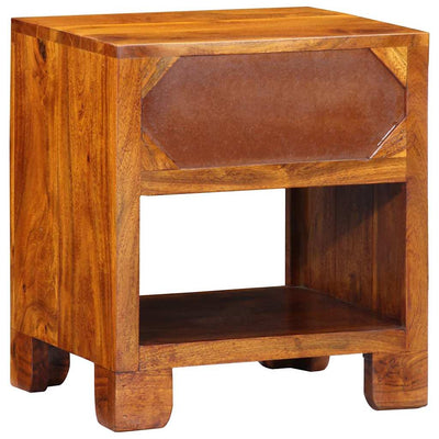 Sivupöytä Monivärinen 40 x 35 x 45 cm täysi akaasiapuu