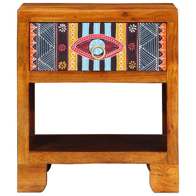 Sivupöytä Monivärinen 40 x 35 x 45 cm täysi akaasiapuu