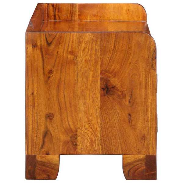 Kenkäkaappi ovella Monivärinen 90 x 35 x 40 cm Tiheä akasiapuu