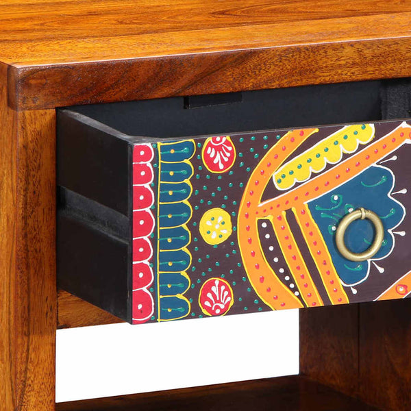 Yöpöytäkaappi 2 pcs Ruskea 40 x 35 x 35 cm täysi akaasiapuu