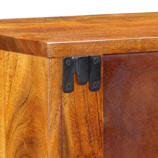 Yöpöytäkaappi Ruskea 35 x 30 x 22 cm täysi akaasiapuu