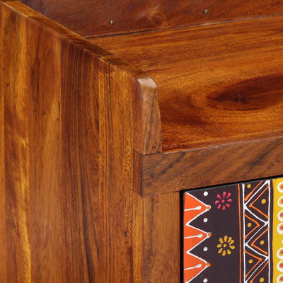 Kenkäpenkki Monivärinen 100 x 35 x 45 cm täysi akaasiapuu