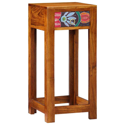 Ruskea puhelinpöytä Lacramiaora 35x35x75cm (akaasiapuu)