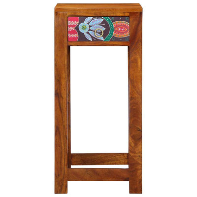 Ruskea puhelinpöytä Lacramiaora 35x35x75cm (akaasiapuu)