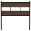 Ruskea sängynpääty Corean 90cm (tammi, teräs ja puu)