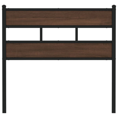 Ruskea sängynpääty Corean 90cm (tammi, teräs ja puu)