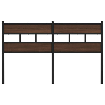 Ruskea sängynpääty Corean 150cm (tammi, teräs ja puu)