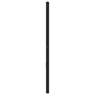 Sängynpääty ruskea tammi 150 cm teräs ja tekninen puu