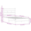 Savutammi sängynrunko ilman patjaa päädyllä Tihamer 80x200cm